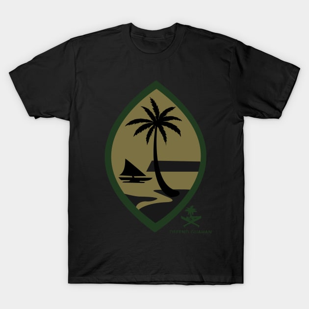 Guam Seal Green T-Shirt by RUN 671 GUAM